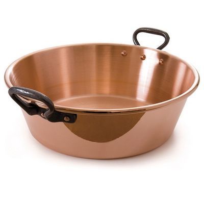 *FDS*BAUMALU BASSINE CONFITURE 38CM  9L CUIVRE LEGERA/POIGNÉE