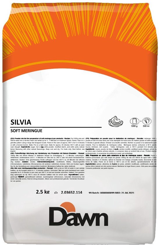 DAWN SILVIA PREPARATION POUR MERINGUE  2 X 2.5KG