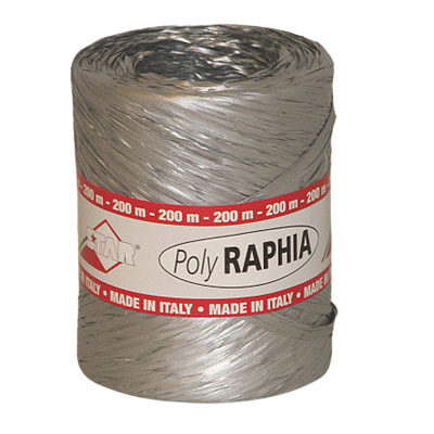 POLY RAPHIA 15MM X 200M ARGENT R05