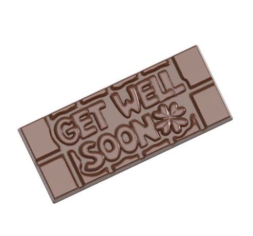 *FDS*MOULE À CHOCOLAT TABLETTE GET WELL SOON CW1201313.5X27.5CM 1X4**45GR