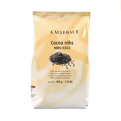 CALLEBAUT NIBS-S502-X47 CACAONIBS 100%  KARTON VAN 4 ZAKKEN X 0,8KG = KG