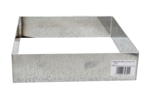  SQUARE STAINLESS STEEL FRAME 20 X 5 CM