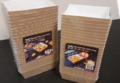 BARQUETTE CUISSON CARTON 140X95XHT50MM PAQUET DE 25 PIÈCES