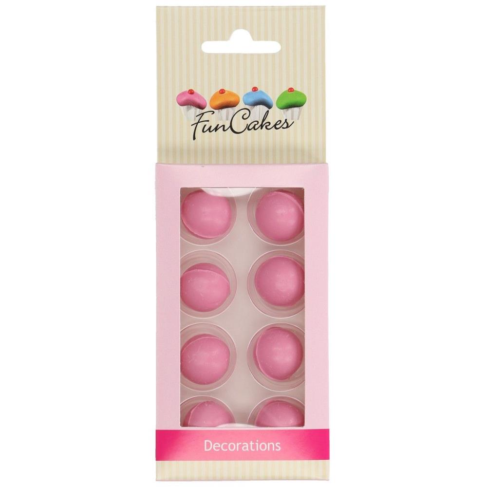 FUNCAKES BOULE DE CHOCOLAT ROSE 2CM 8 PCES