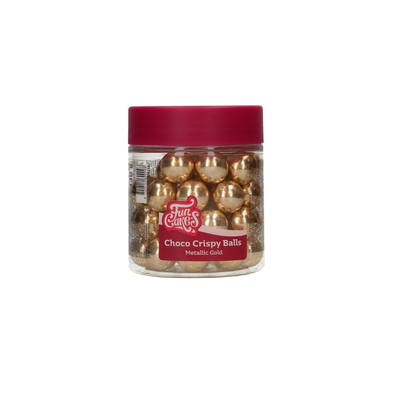 FUNCAKES METALEN GOUD KROKANDE CHOCOLADEBOLLETJES 130GR