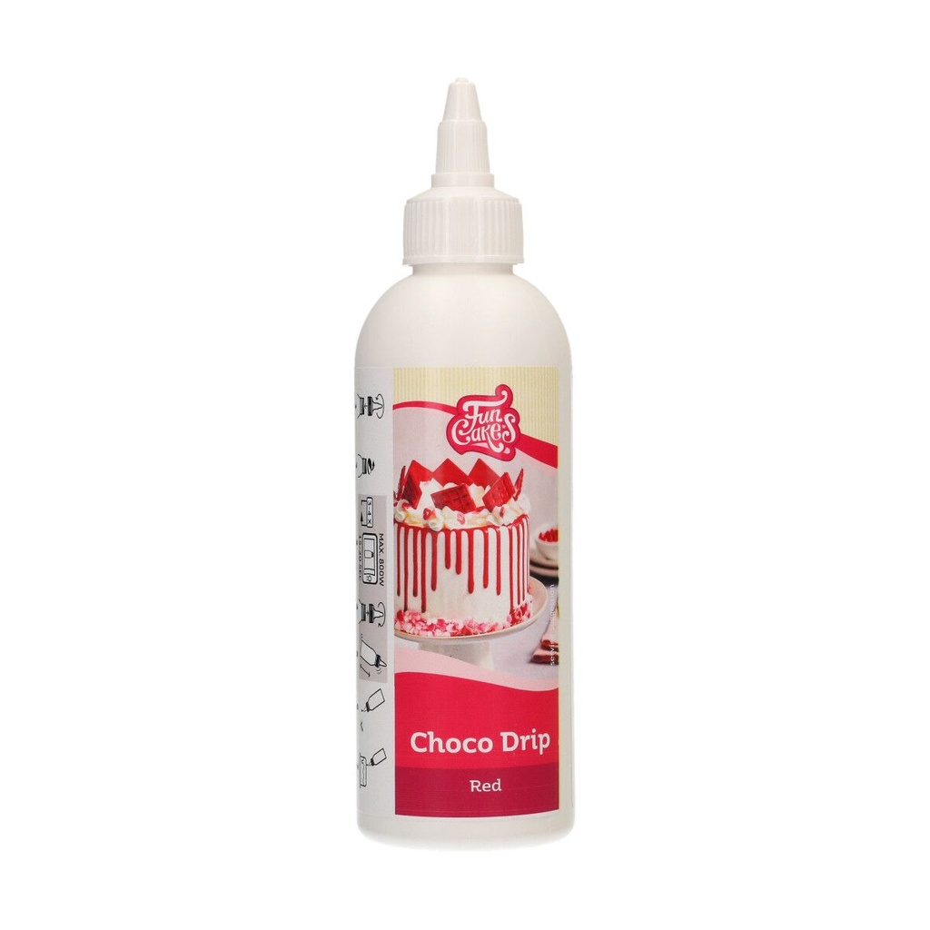 FUNCAKES GLACAGE AU CHOCOLAT ROUGE 180GR