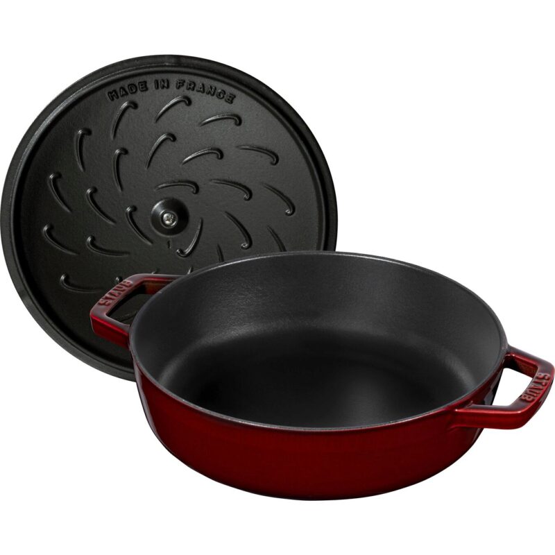 *FF*STAUB COCOTTE RONDE BORDEAU BASSE 28CM