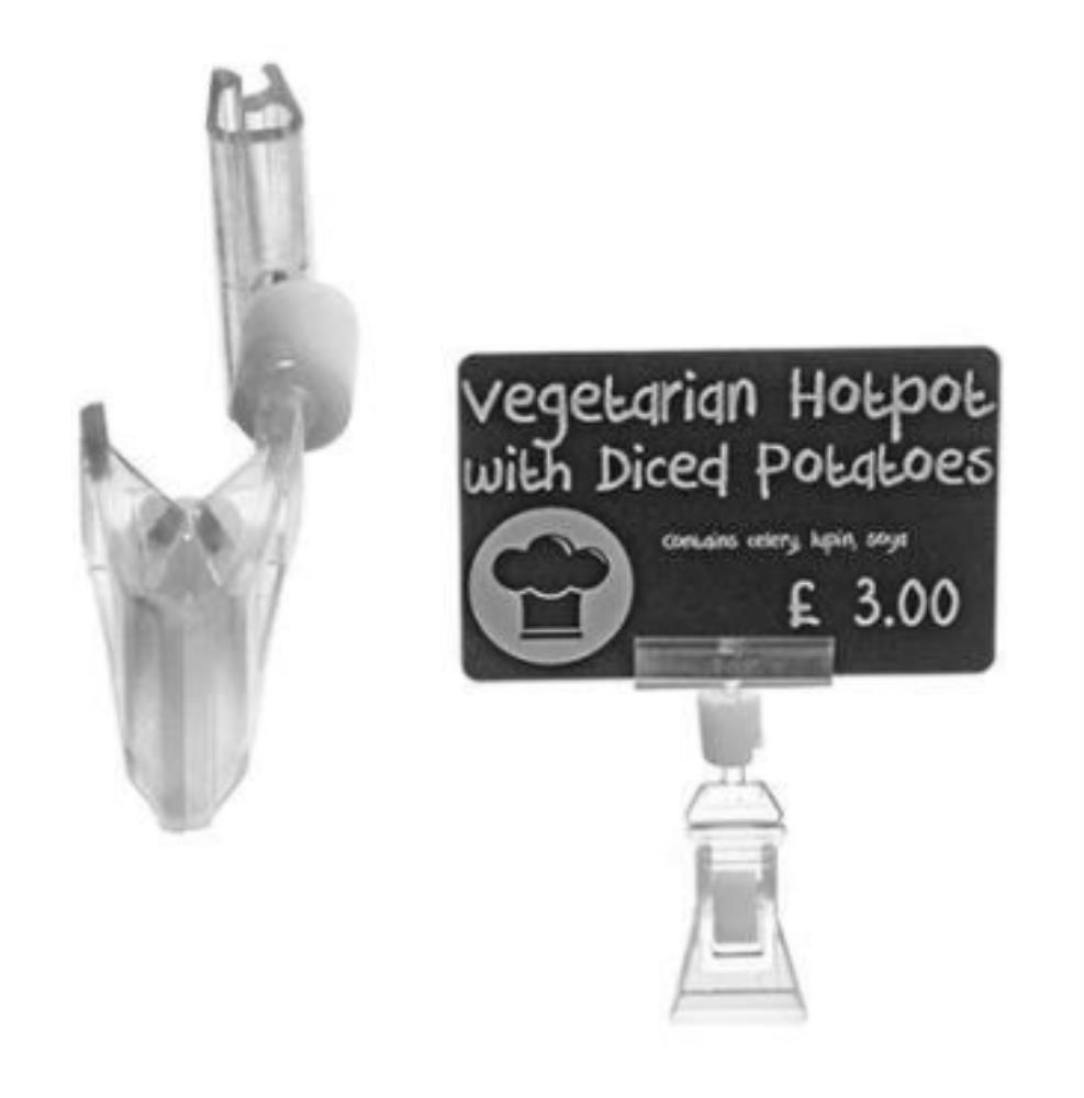 EDIKIO SWIVEL HEAD ROD CLIPS HT 4CM FOR PRICE LABELS - PACK OF 25 PCES