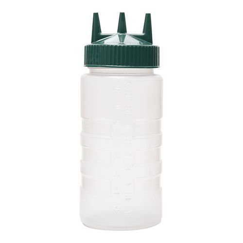 PLASTIC POURING/DOSING BOTTLE TRIPLE MOUTH 7.5XH19CM