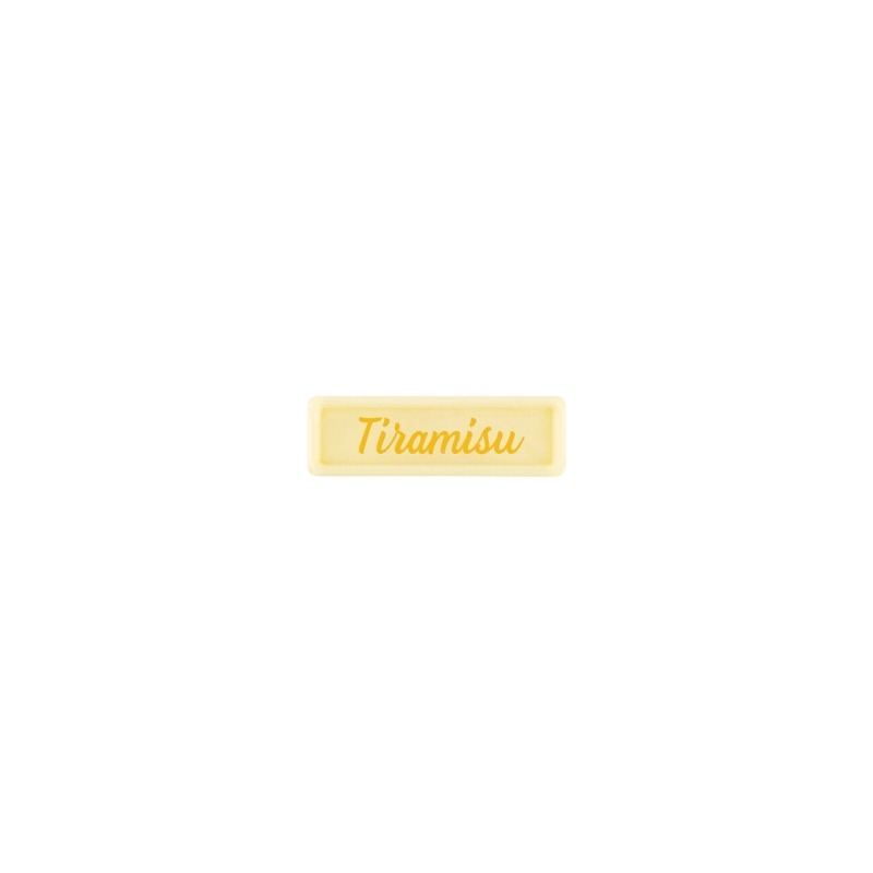 2002465 PLAQUETTE TIRAMISU 3,8X1,2 CM 300PCS ***S/CDE***