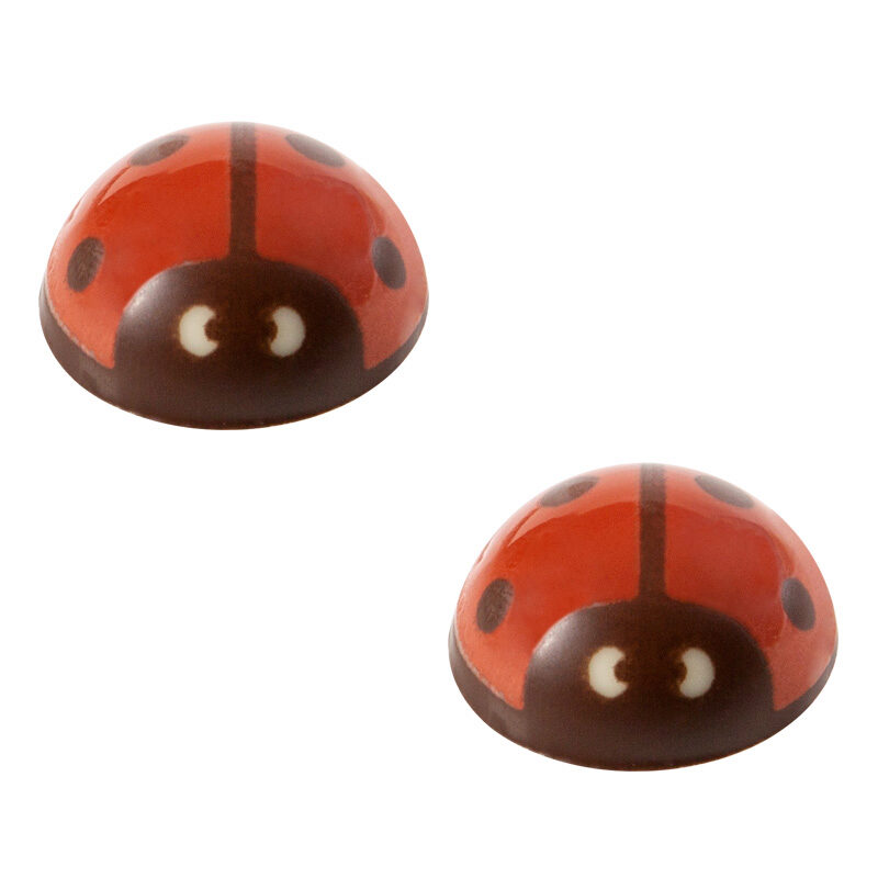2034802 COCCINELLE ROUGE EN CHOCOLAT FONDANT 2,2CM 162 PCES 