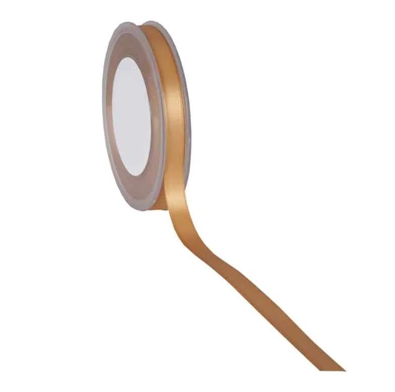 PREMIUM DOUBLE SATIN GOLD OR RIBBON 10MMX25M 