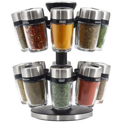COLE & MASON PORTE EPICES 16 FLACONS TOURNIQUET