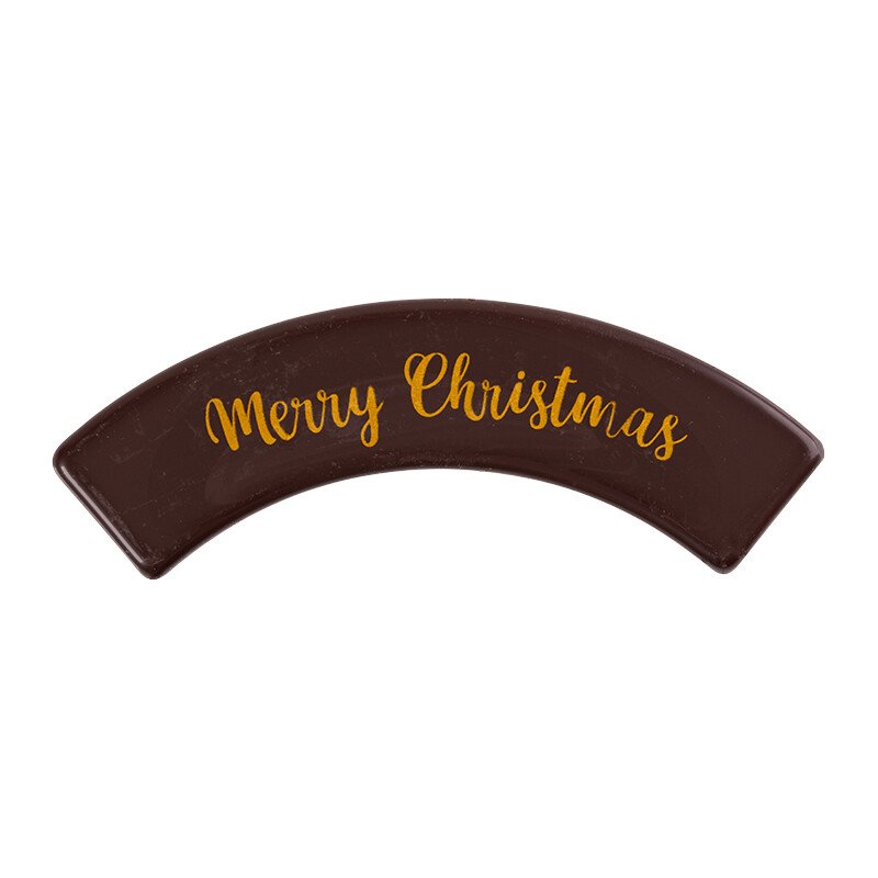 2015579 GEBOGEN PLAATJE MERRY CHRISTMAS 9,6X3,5CM 60STKS ***OP BESTELLING***