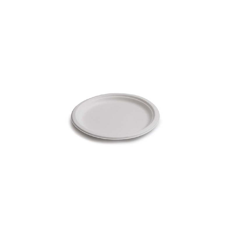 ROUND PLATE WHITE CANE PULP Ø22CM 50PCS 