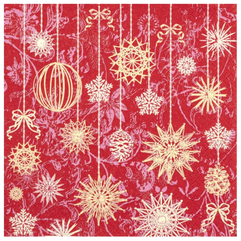 HOME FASHION HANDDOEK 33X33CM KERSTPATRONEN 20 STUKS