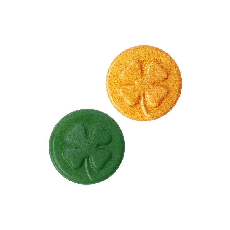 2000500 PIÈCE DE MONNAIE AVEC TRÈFLE À QUATRE FEUILLES 2,5 CM 40PCS ***S/CDE***