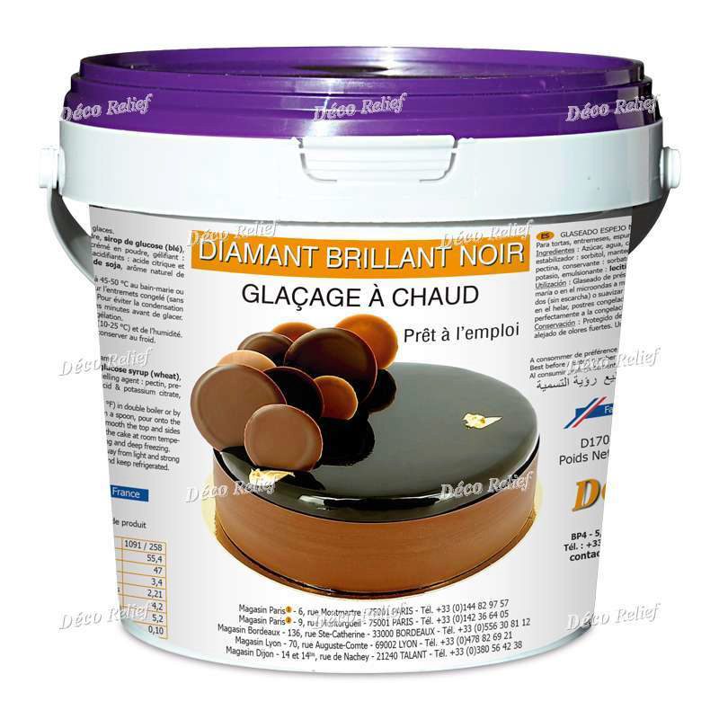 GLACEER CHOCOLADE HELDER ZWART DIAMANT 1KG=KG