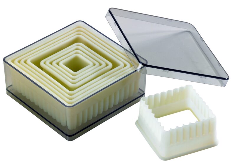 DECOUPOIR EXOGLASS 9P CARRES CANNELES DE 1.8 A 9.5CM-CH867P