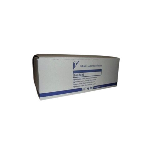 WITTE FONDANT LEBBE 73% SACHAROSE KARTON 15KG