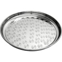 PLATEAU ROND SERVICE BOUCHONNE INOX 35CM