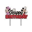 CAKE TOPPERS HAPPY BIRTHDAY MICKEY AND MINNIE 17.5X15CM