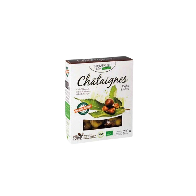 INOVFRUIT BIOLOGISCHE GEKOOKTE EN GEPELDE KASTANJES 200GR
