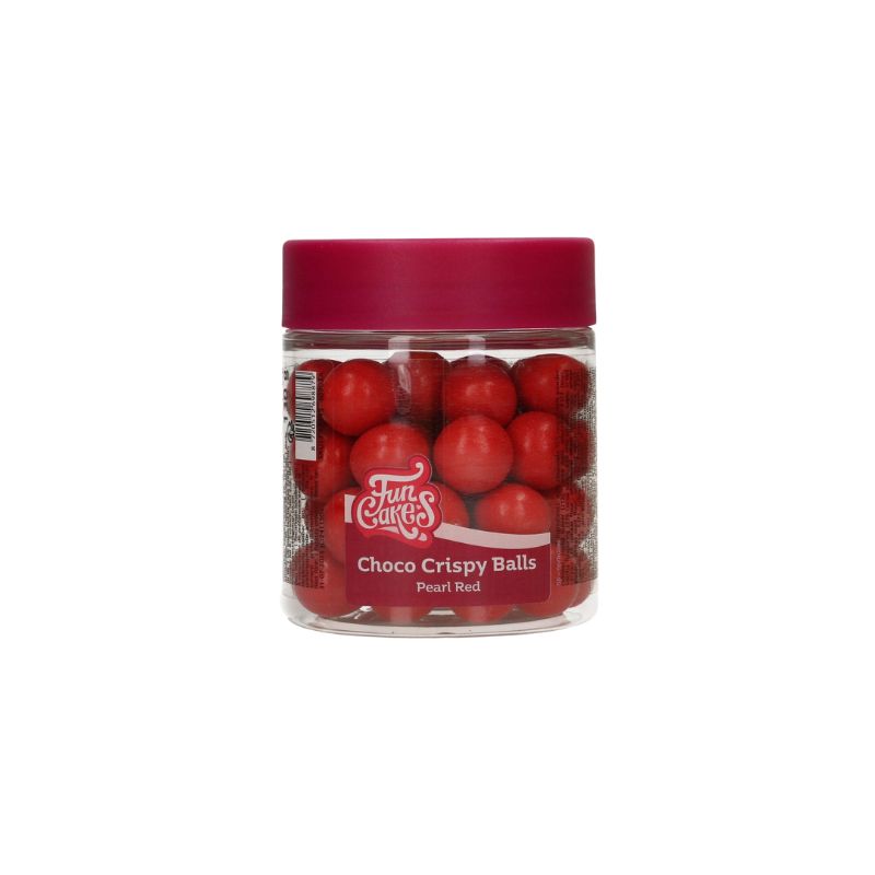 FUNCAKES CRISPY CHOCOLATE BALLS RED 130GR