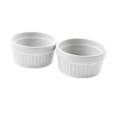 C&T SET OF 2 WHITE RAMEQUINS 9.5CM 15CL