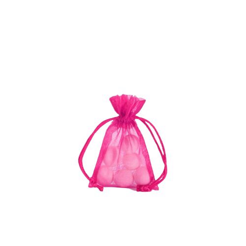 SACHET DE 10 POCHETTES ORGANZA FUCHSIA 10X7CM 