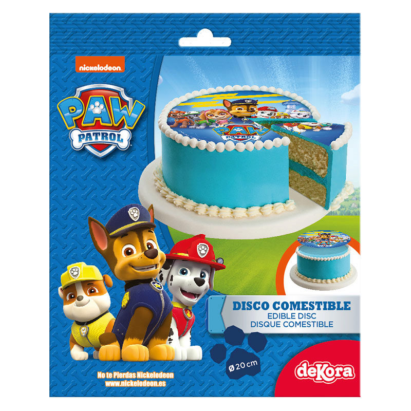 160117 DEK AZYME SCHIJF PAW PATROL 20CM=ZAK