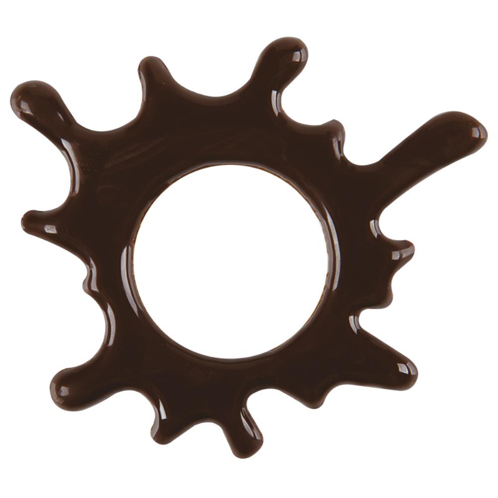 2034298 MINI SPLASH CHOCOLATE FONDANT PLAQUET 5.5CM 75 PCES