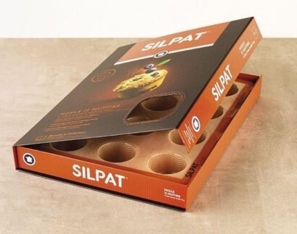 SILPAT® ORIGINAL MUFFINS 12EMP 40X30CM Ø6,5CM H3,7CM