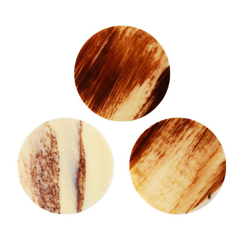 1034046 GEMARMEERDE CIRKEL BRUIN 5,5CM 100ST