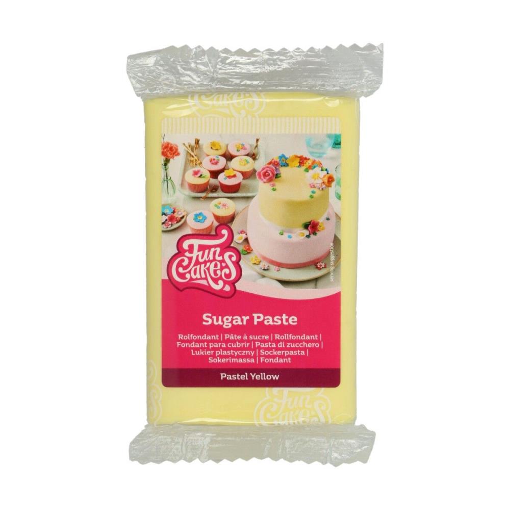 FUNCAKES PATE A SUCRE JAUNE PASTEL 250GR