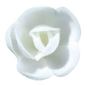 RP05 PETITE ROSE 40MM AZYME BLANCHE-ROSE-ROSE CARMIN  72PCES