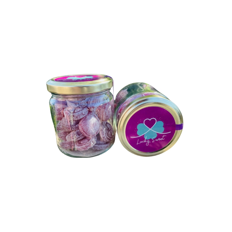LUCKY SWEET GRAPPES CANDY 130GR JAR