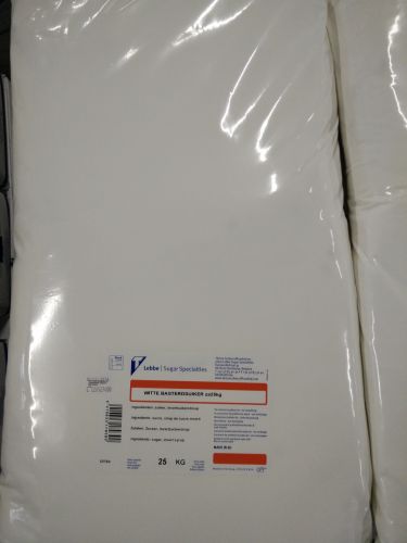 100% SACHAROSE VERGEOISE WITTE BRUINE SUIKER 25KG