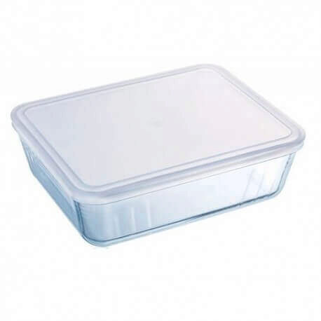 PYREX COOK&FREEZ RECHTHOEKIGE SCHAAL 27X22XH9CM 4.00L MET BOROSILICATE DEKSEL -40+300°