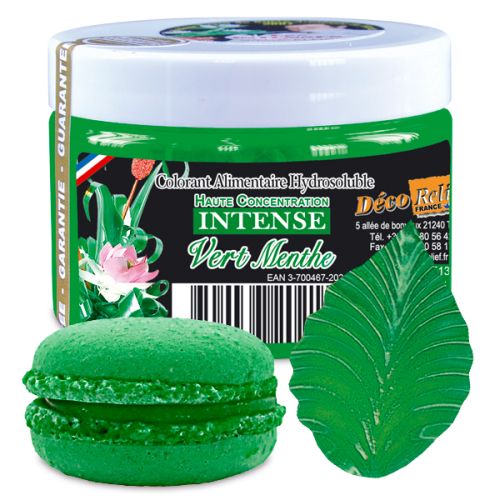COLORANT HYDROSOLUBLE INTENSE VERT MENTHE  E102-E133- INT61 50GR