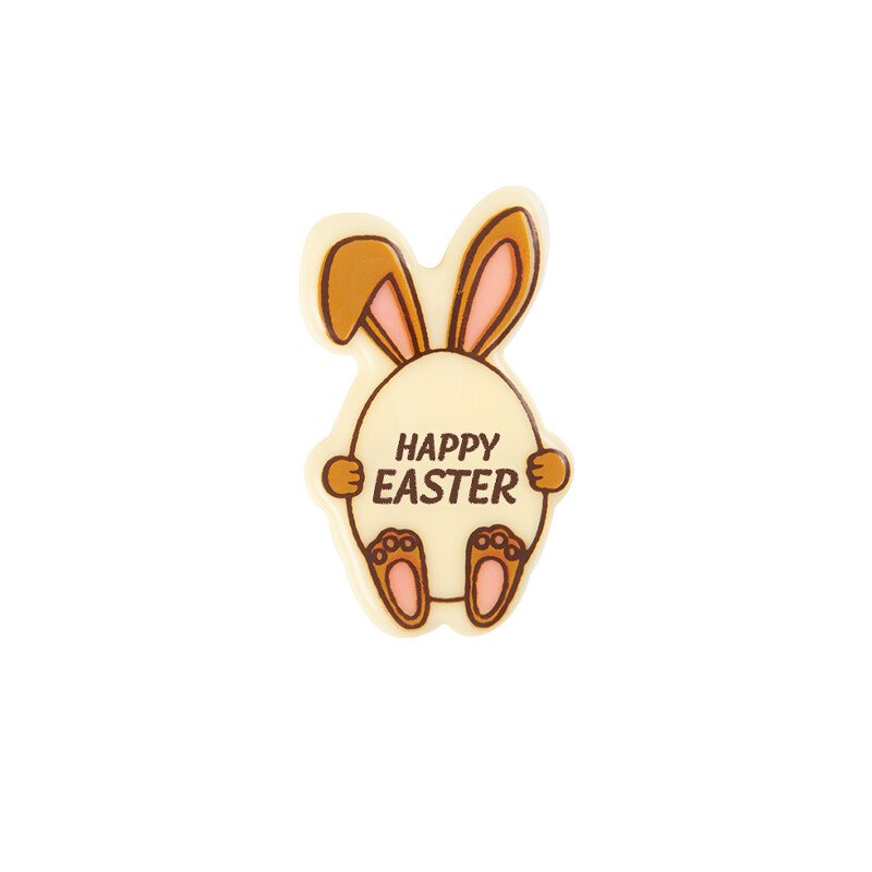 2069553 HAPPY EASTER RABBIT WITH EGG 4.5X3 CM 125PCS ***S/CDE***