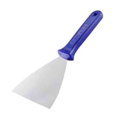 THERMO-HAUSER PASTRY SPATULA 12CM BLUE HANDLE STAINLESS STEEL