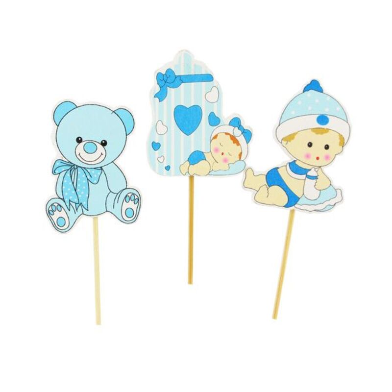  2D DECOR ON BIRTH PIC BOY 60MM 3PCS