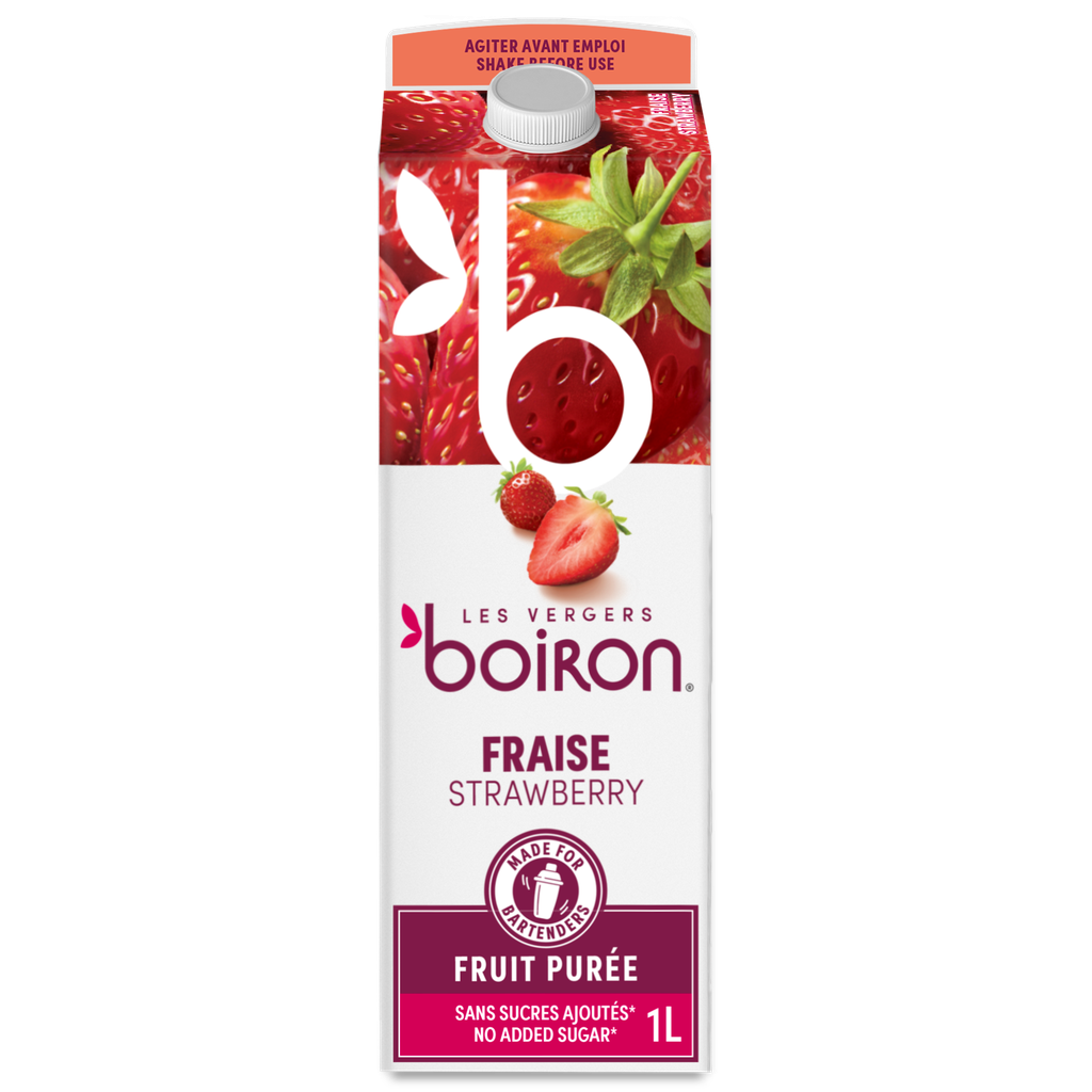 BOIRON GEPASTEURISEERDE AARDBEIENPUREE 100% 1L