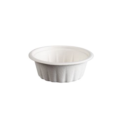 RAMEQUIN STRIÉ 120ML PULPE DE CANNE H3,2CM Ø8,9CM 50PCS 