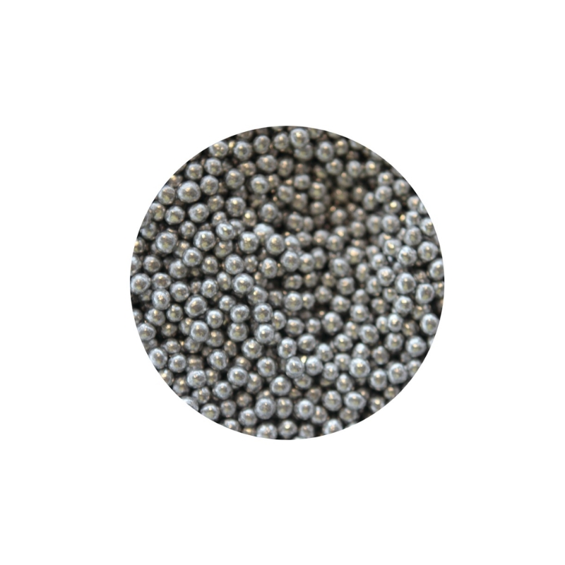 1057103 SILVER SUGAR PEARLS 4MM 600GR