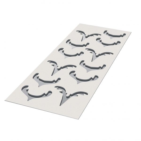 010714 PCB TEMPLATE FOR REINDEER ANTLER 12 POSES 3DESIGNS 1PCE ***S/CD***