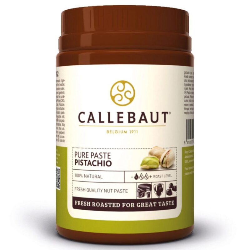 CALLEBAUT NPO-PI1-T62/NPO-PI1-E4-18A PISTACHEPASTA  PURE PISTACHE KARTONS VAN 4 POTTEN X 1KG=KG