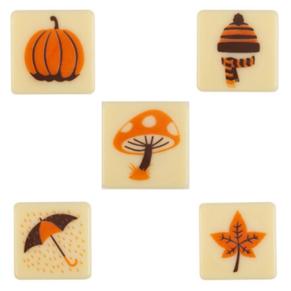 14398 HERFSTPLAATJE  2,5 X 2,5 CM 175 STUKKEN = DOOS