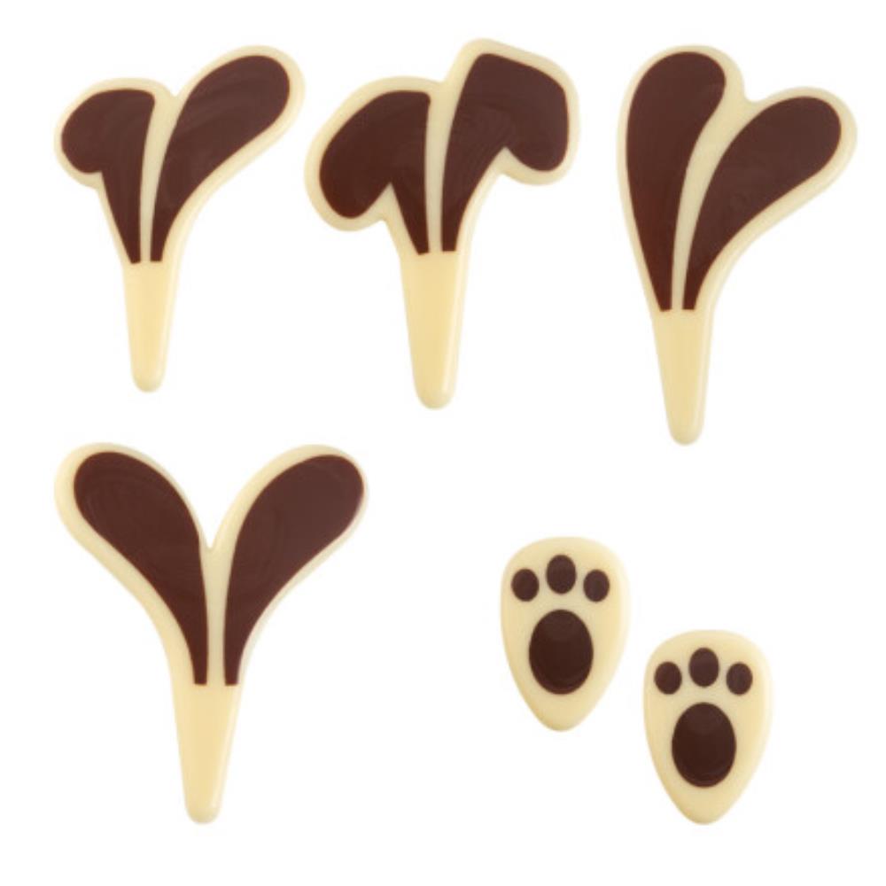 2069889 CHOCOLADEBRUINE KONIJNENSET 36 STUKS